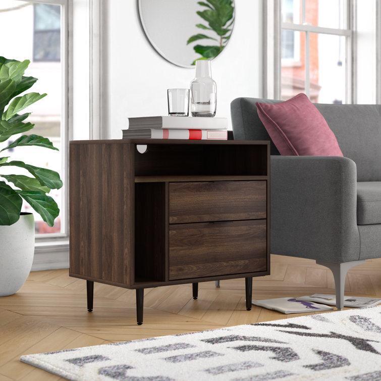 Wade Logan® Aderita 2-Drawer Nightstand with Magazine